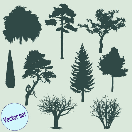 Vector illustration of tree silhouettes.のイラスト素材
