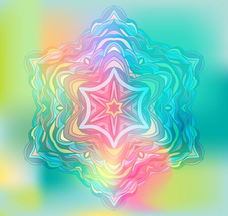Abstract Flower Mandala. Decorative element for design.のイラスト素材
