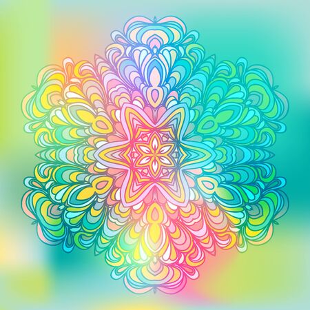 Abstract Flower Mandala. Decorative element for design.のイラスト素材