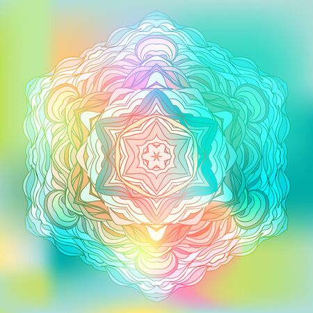 Abstract Flower Mandala. Decorative element for design.のイラスト素材