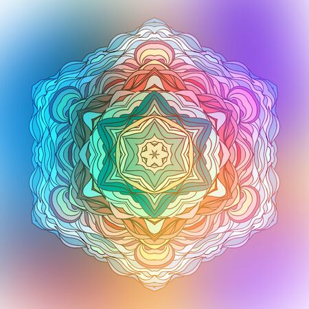 Abstract Flower Mandala. Decorative element for design.のイラスト素材