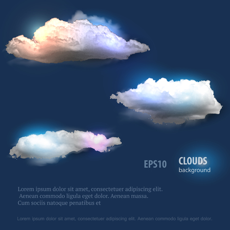 Cloud set for your design.のイラスト素材