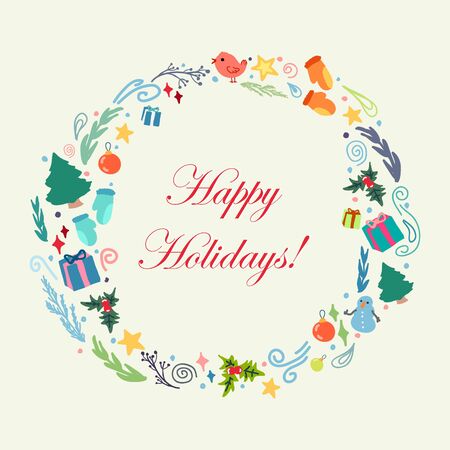 Merry Christmas and Happy New year celebration design.のイラスト素材