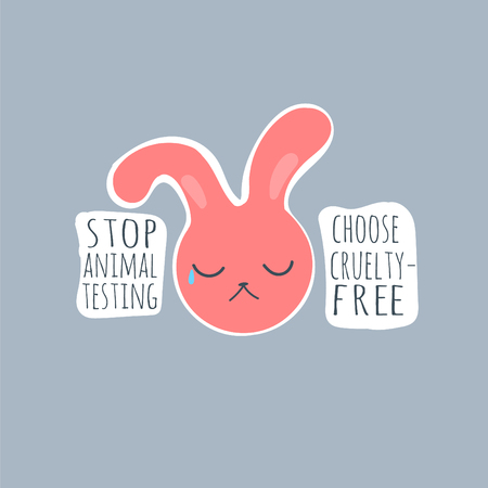 Stop cruelty eco-friendly badges.のイラスト素材