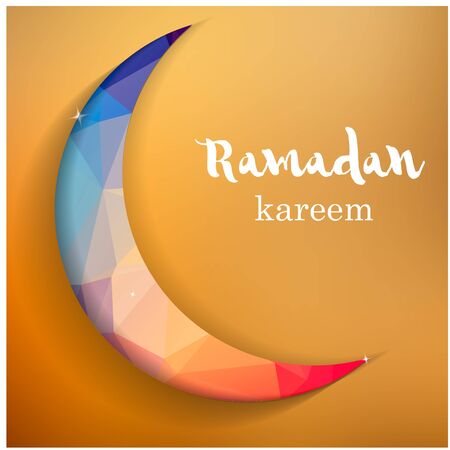 Ramadan greetings background. Ramadan Kareem means Ramadan the Generous Month.のイラスト素材