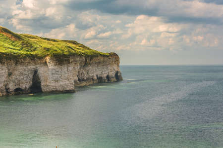 Overlooking Thornwick Bay Flamborough Yorkshire England UK.のeditorial素材