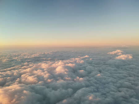 Top of Clouds with Morning Light in Auckland, New Zealand.の写真素材