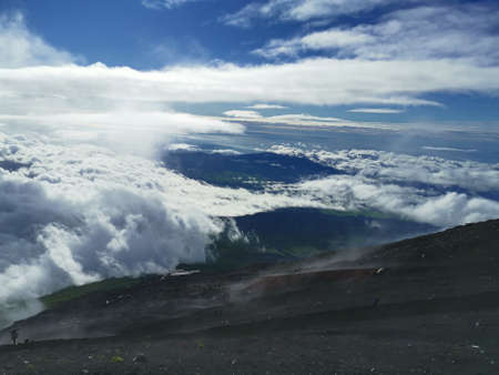 Mountain Climbing in Mt. Fuji, Japan. Taken by Borderless Traverler, on 2019/07/26.のeditorial素材