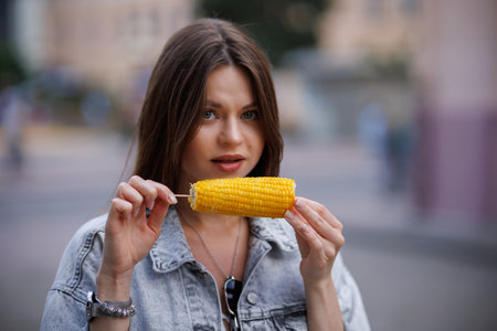 The crunch is perfect, the sweetness is even better, and the flavor is so rich. quite like freshly-cooked corn on the cob.の写真素材