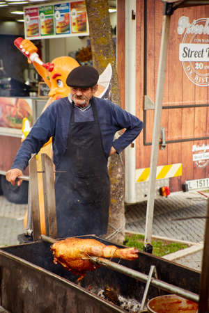 CORROIOS, SEIXAL, SETUBAL, LISBON METROPOLITAN AREA, PORTUGAL - JANUARY, 2018. Chocolate Fair of Corroios is a popular annual event. Feira do chocolate.のeditorial素材