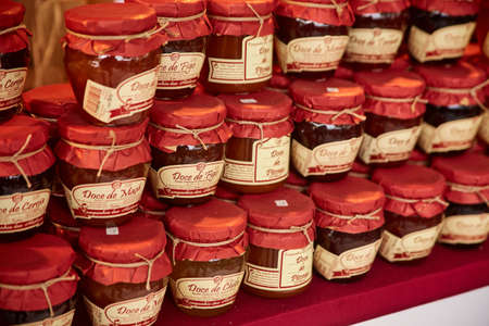 CORROIOS, SEIXAL, SETUBAL, LISBON METROPOLITAN AREA, PORTUGAL - JANUARY, 2018. Chocolate Fair of Corroios is a popular annual event. Feira do chocolate.のeditorial素材