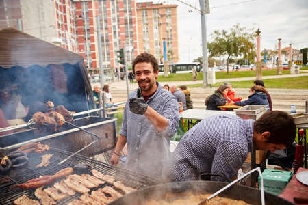 CORROIOS, SEIXAL, SETUBAL, LISBON METROPOLITAN AREA, PORTUGAL - JANUARY, 2018. Chocolate Fair of Corroios is a popular annual event. Feira do chocolate.のeditorial素材