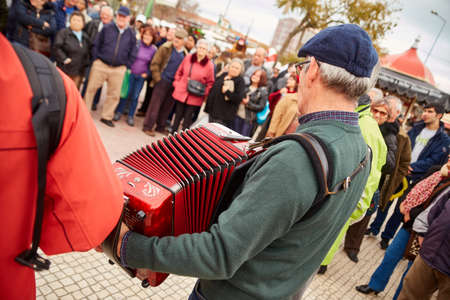 CORROIOS, SEIXAL, SETUBAL, LISBON METROPOLITAN AREA, PORTUGAL - JANUARY, 2018. Chocolate Fair of Corroios is a popular annual event. Feira do chocolate.のeditorial素材