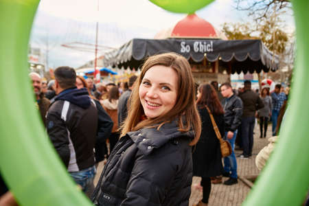 CORROIOS, SEIXAL, SETUBAL, LISBON METROPOLITAN AREA, PORTUGAL - JANUARY, 2018. Chocolate Fair of Corroios is a popular annual event. Feira do chocolate.のeditorial素材