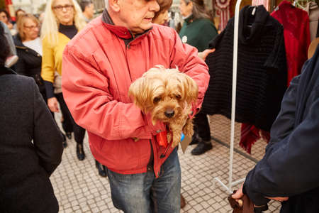 CORROIOS, SEIXAL, SETUBAL, LISBON METROPOLITAN AREA, PORTUGAL - JANUARY, 2018. Chocolate Fair of Corroios is a popular annual event. Feira do chocolate.のeditorial素材