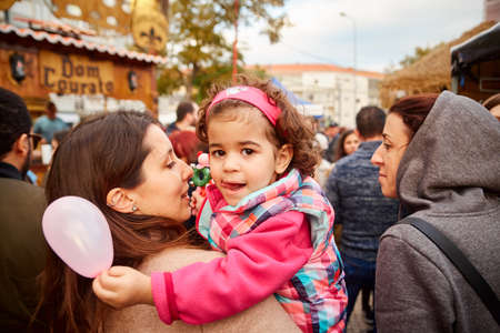 CORROIOS, SEIXAL, SETUBAL, LISBON METROPOLITAN AREA, PORTUGAL - JANUARY, 2018. Chocolate Fair of Corroios is a popular annual event. Feira do chocolate.のeditorial素材