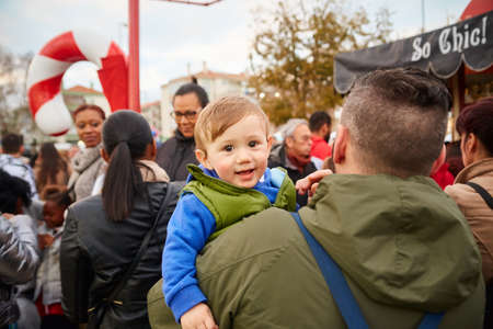 CORROIOS, SEIXAL, SETUBAL, LISBON METROPOLITAN AREA, PORTUGAL - JANUARY, 2018. Chocolate Fair of Corroios is a popular annual event. Feira do chocolate.のeditorial素材