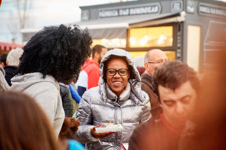 CORROIOS, SEIXAL, SETUBAL, LISBON METROPOLITAN AREA, PORTUGAL - JANUARY, 2018. Chocolate Fair of Corroios is a popular annual event. Feira do chocolate.のeditorial素材