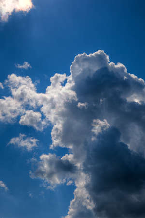 Tall cumulus clouds