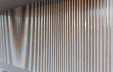 White wooden vertical  bench and canopy