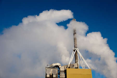 Kymijarvi power plant on a clear winter day