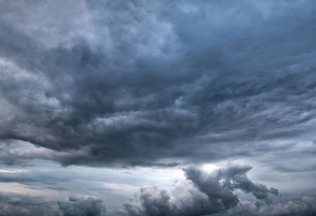 Dark rolling clouds after heavy rainの写真素材