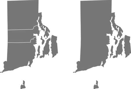 vector map of the Rhode Islandのイラスト素材