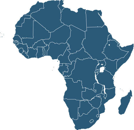 vector map of the Africaのイラスト素材