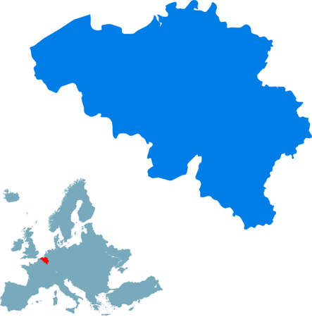 vector map of the Belgiumのイラスト素材