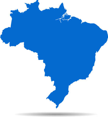 vector map of the Brazilのイラスト素材