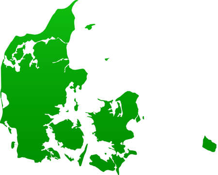 vector map of the Denmarkのイラスト素材