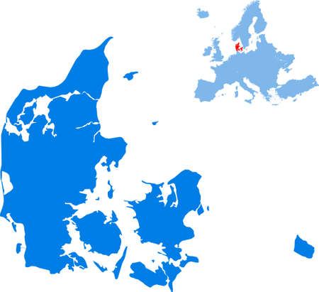 vector map of the Denmarkのイラスト素材