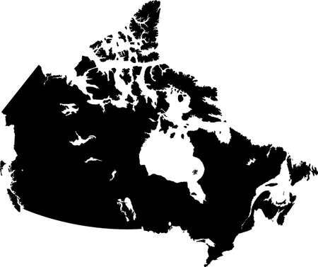 vector map of the Canadaのイラスト素材