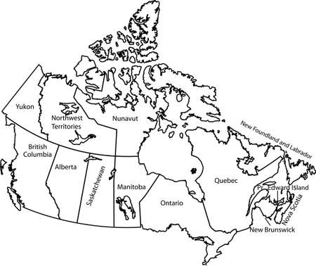 vector map of the Canadaのイラスト素材