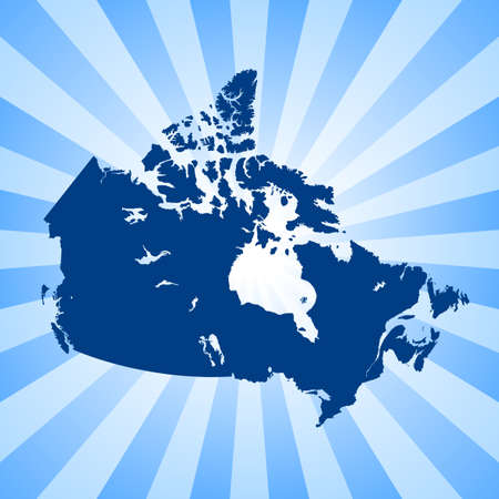 vector map of the Canadaのイラスト素材