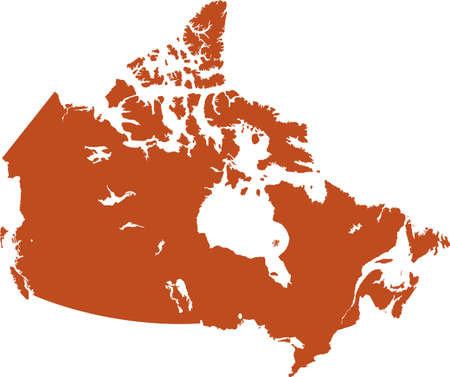 vector map of the Canadaのイラスト素材