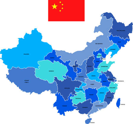 vector map of the Chinaのイラスト素材