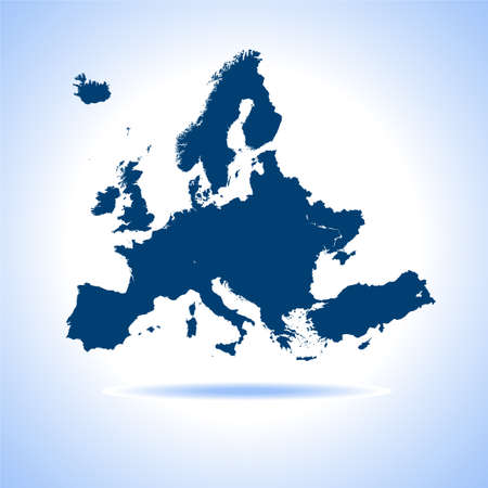 vector map of the Europeのイラスト素材