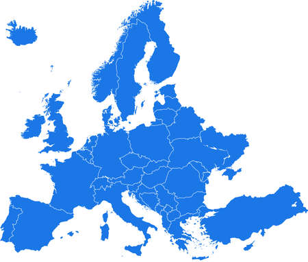 vector map of the Europeのイラスト素材