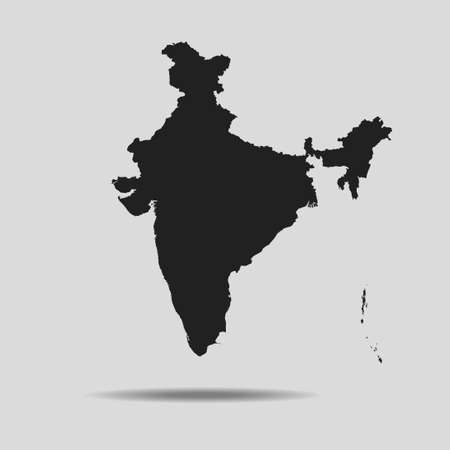 vector map of the Indiaのイラスト素材
