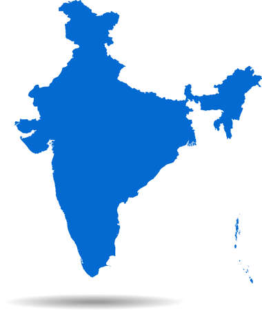 vector map of the Indiaのイラスト素材