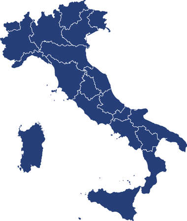 vector map of the Italyのイラスト素材