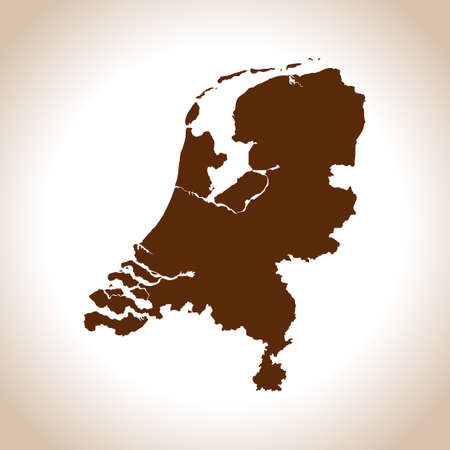 vector map of the Netherlandsのイラスト素材