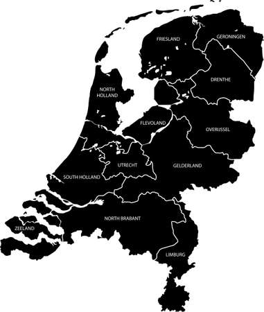 vector map of the Netherlandsのイラスト素材