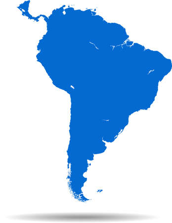 vector map of the South Americaのイラスト素材