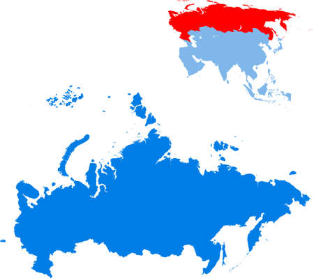 vector map of the Russiaのイラスト素材