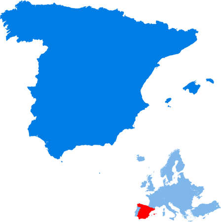 vector map of the Spainのイラスト素材