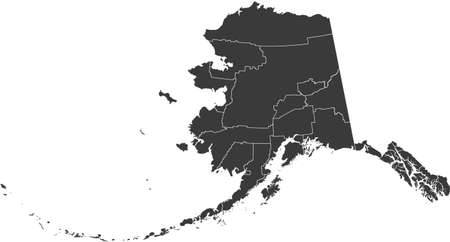 map of Alaskaのイラスト素材