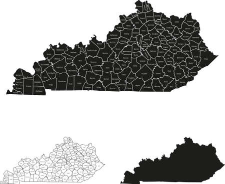 map of Kentuckyのイラスト素材
