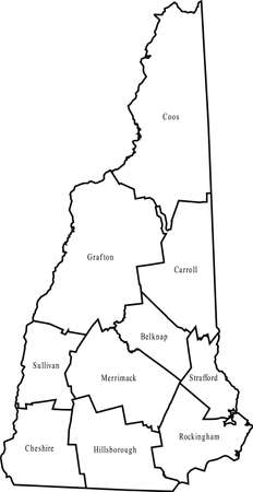 map of New Hampshireのイラスト素材